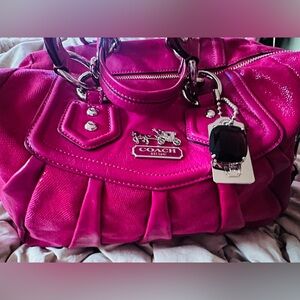 Authentic Coach Vintage Madison Audrey LE Magenta/ Fuchsia Pink! NWOT